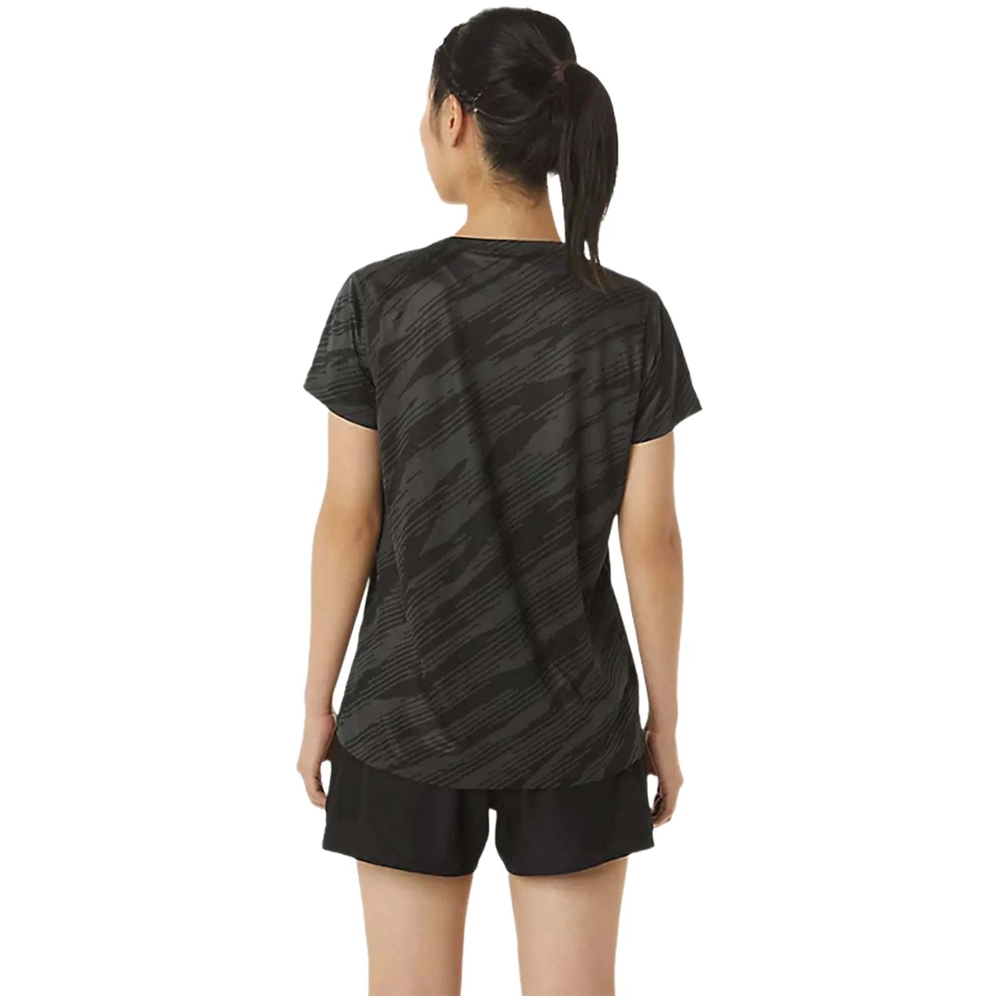 Back View of Asics Core All Over S/S Graphite Grey T Shirt 4550455718198